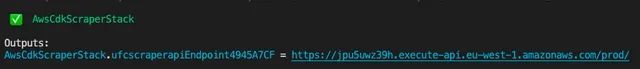 AWS Scraper Stack URL